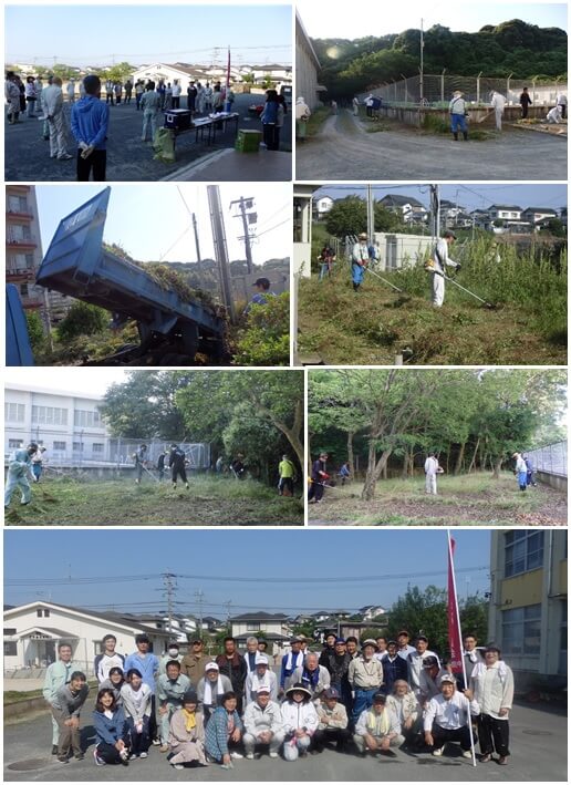 平成30年6月2日 中間西小学校草刈り除草