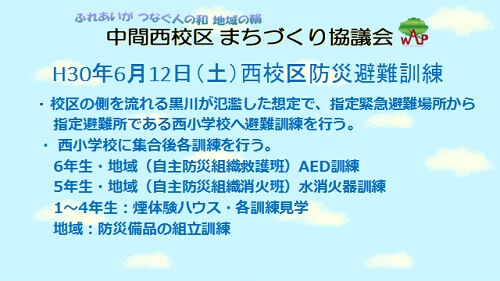 西校区防災避難訓練の様子