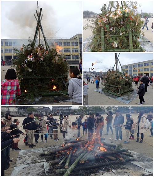 西校区どんど焼き in 2018